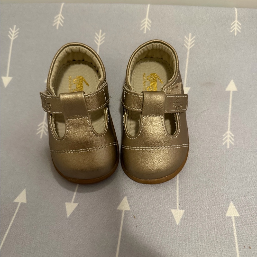 See Kai Run Toddler Mary Jane Shoes in Metallic Gold